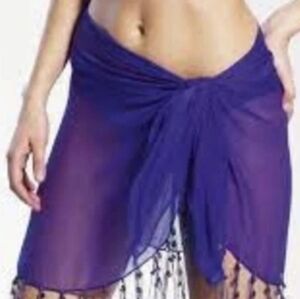 NWT FREYA PALM Purple PAERO / SARONG / BEACH COVER UP Sz- ONE SIZE FITS …